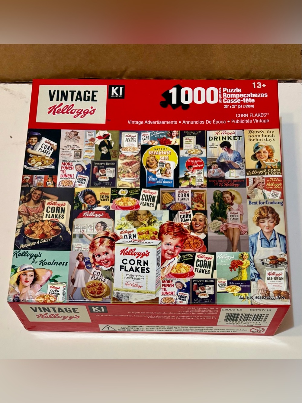 NEW 2018 Kellogg's Vintage Cereals,
1000 Piece Jigsaw Puzzle with Poster